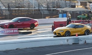 Toyota GR Supra Races Chevrolet Camaro and Kia Stinger GT, Earns Their Respect