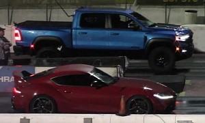 Toyota GR Supra Takes On the Ram 1500 TRX, Should've Found a More Suitable Rival