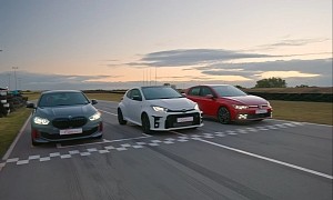 Toyota GR Yaris Obliterates the Volkswagen Golf GTI and BMW 128ti on the Track
