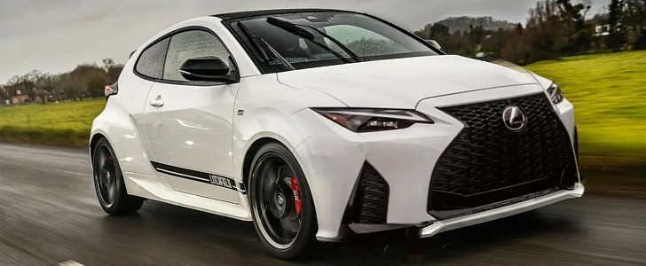 Toyota GR Yaris with Lexus face - Rendering