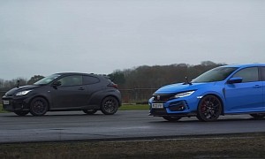 Toyota GR Yaris Goes Head to Head Against Honda Civic Type R in a Drag Race