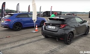Toyota GR Yaris Is Way Faster Than You Think, Watch It Drag Race an Audi RS Q8