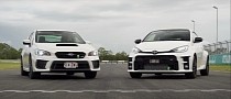 Toyota GR Yaris Takes On Subaru WRX STi on Track, Tiny Toyo Not Quite There Yet