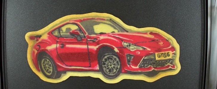 Toyota GT 86 Painted With Pancake Mix, Look too Good to Eat