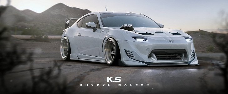 Toyota GT86 with Wankel Power rendered