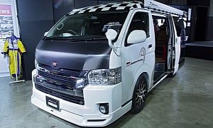 Toyota Hiace Turns into Mobile Race Command Center