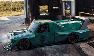 Toyota Hilux "Breadvan" Covers Its Bed with a Daytona Wing