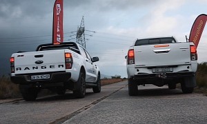Toyota Hilux vs. Ford Ranger Drag Race Concludes in a Dominant Win
