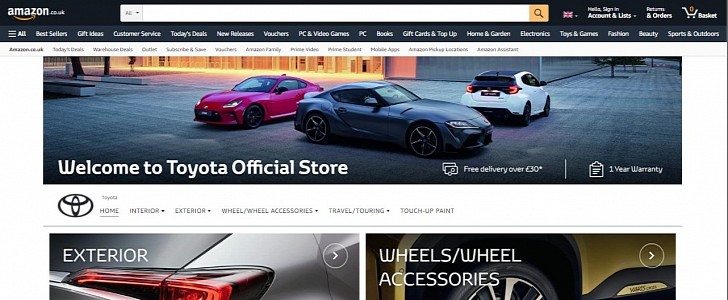 Toyota opens Amazon store