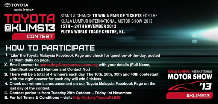 Toyota Kuala Lumpur Motor Show Contest