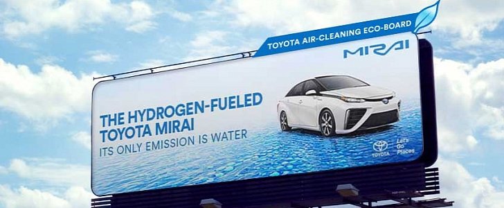 Toyota Mirai Eco-Billboard advertising campaign