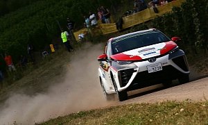 Toyota Mirai Shows Off during WRC Germany, Has Roll Cage and Rally Goodies