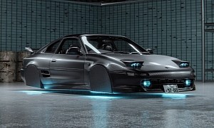 Toyota MR2 Restomod From the Year 3XXX Has Tasty 'HoverMachine' Carbon CGI Looks