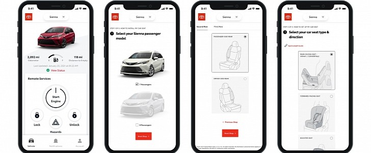 Toyota Owners app on iPhone