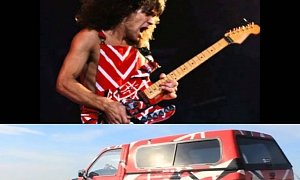 Toyota Owner Loves Van Halen so Much He Painted the Car Like the Guitar