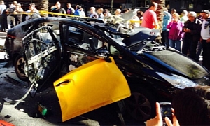 Toyota Prius Taxi on Aftermarket LPG Explodes in Barcelona