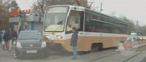 Toyota Prius vs Tram: T-Bone Crash in Russia