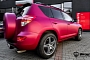 Toyota RAV4 Gets Cherry Red Wrap and Nice Rims