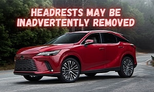 Toyota Recalls Lexus RX and NX Crossovers for Incorrectly Machined Front Headrest Stays