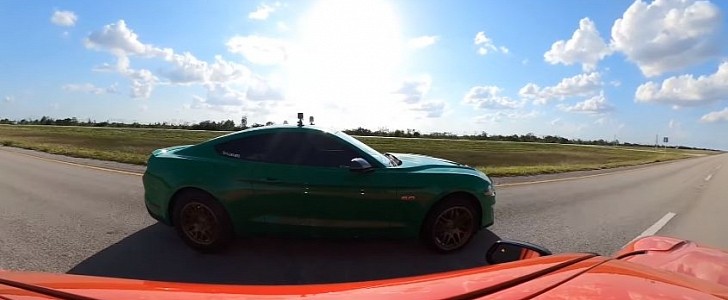 Toyota Supra Big Turbo Races Modded Ford Mustang GT