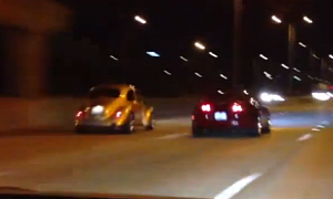 Toyota Supra Challenged by a VW Beetle