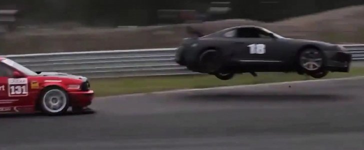 Toyota Supra Jumps Offroad Dukes of Hazzard-Style