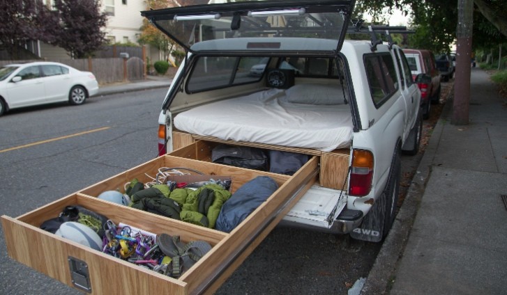 Toyota Tacoma Owner Turns His Car into a Handmade RV - autoevolution