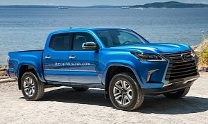 Toyota Tacoma Pickup Truck Wearing Lexus LX's Face Makes One Mean Piece of Machinery