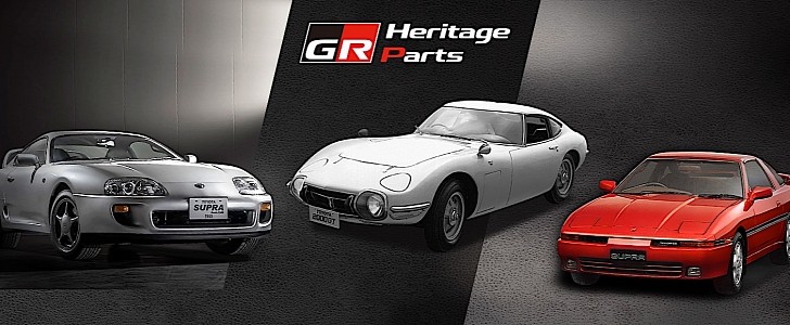 GR Heritage Parts includes two Supras and the 2000GT