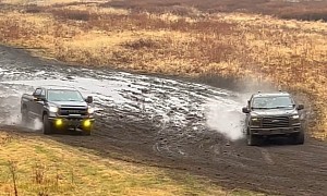 Toyota Tundra and Ford F-150 Off-Road Comparo Is Muddy and Rocky, Lots of Fun
