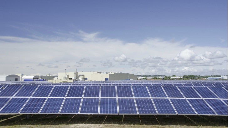 Solar panels at Deeside Toyota plant
