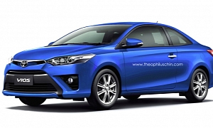Toyota Vios Rendered as Budget Coupe