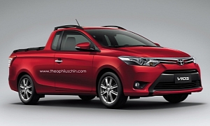 Toyota Vios Rendered as Pickup