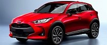 Toyota Yaris Rendered as a Crossover, Looks Like a Mazda Copy