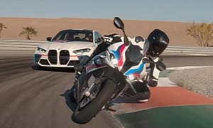 Track Battle Between BMW M 1000 RR Superbike and M3 Competition Looks Mental