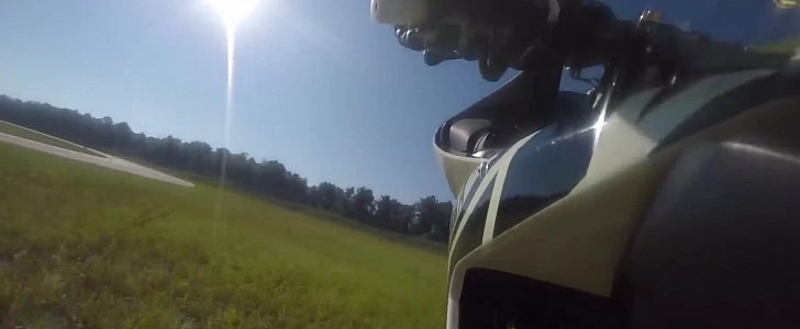 Rider goes off road