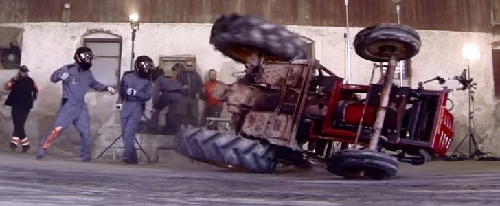 Tractor with Turbo Volvo Engine Goes Drifting