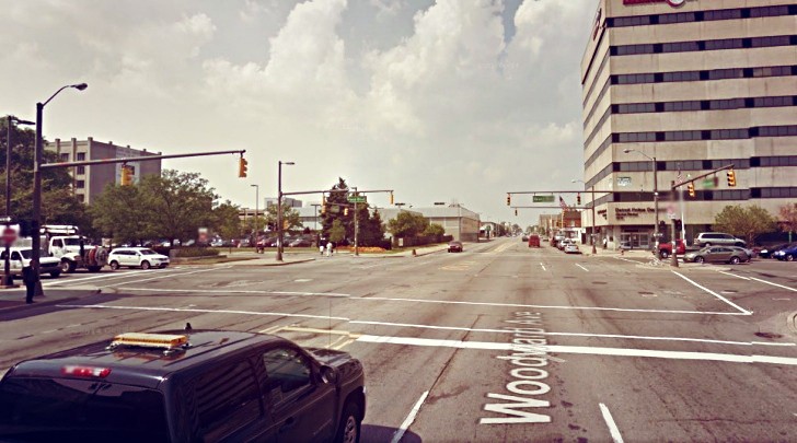 Intersection in Detroit