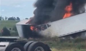 Trailer Full of Hershey’s Chocolate Goes Up in Flames in Iowa