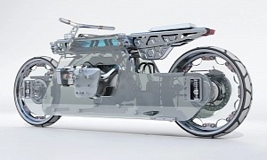 Transparent Motorcycle Is Framed With Bulletproof Glass, Has a See-Through Fuel Tank