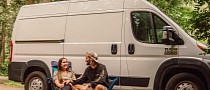 Travel Nurse Couple Turned a Former FedEx Van Into a Bohemian Home