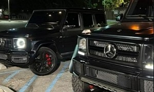 Travis Barker and Kourtney Kardashian Have His & Hers G-Wagens, Her Parking Is Not Good