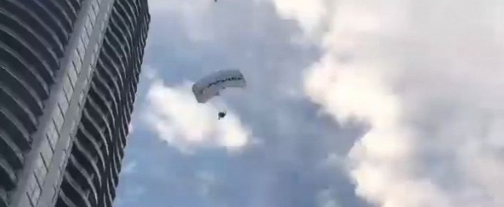 Travis Pastrana jumps off Florida hotel during stunt for movie