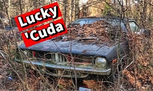 Triple-Black 1972 Plymouth 'Cuda Left to Rot Outside Gets Rescued for Full Restoration