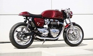 Triumph Thruxton 1200 Books an Appointment at the Aftermarket Treatment Center