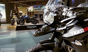 Triumph Tiger XCx and XRx Prepping for Adventure at EICMA 2014 <span>· Live Photos</span>