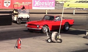 Triumph TR6 Hits the Drag Strip With Nasty 4-Cyl Surprise, Destroys V8 Competition