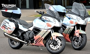 Triumph Trophy Bikes in the Thankful Villages Charity Run
