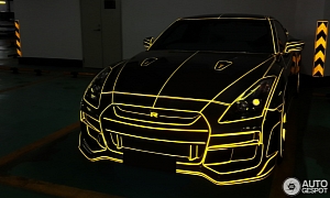 Tron Nissan GT-R Appears on the Chinese Grid