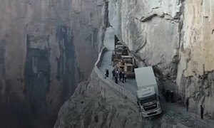 Truck Dangles Off Cliff 330 Ft After GPS Takes It up Mountain Road